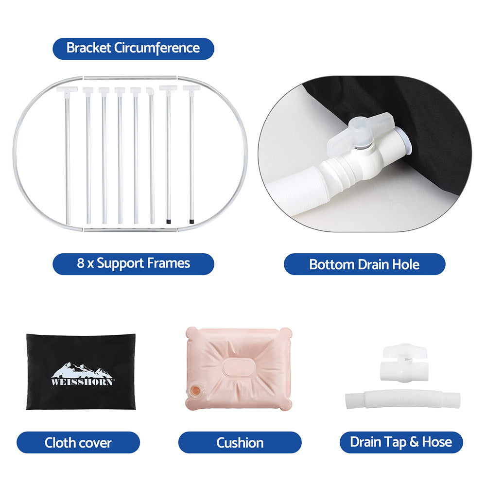 Weisshorn Portable Ice Bath Tub 120×70×70 cm – Inflatable Cold Water Folding Spa for Recovery & Muscle Massage