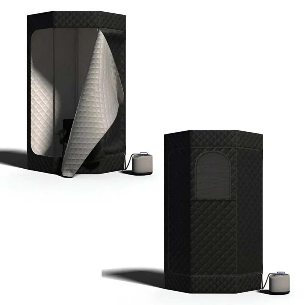 SōL Portable Steam Sauna Tent — Foldable At-Home Sauna with Remote & Chair for Relaxation & Recovery