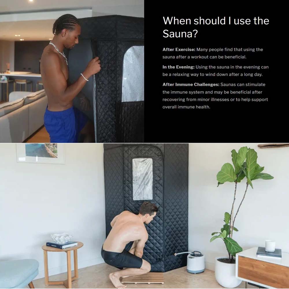 SōL Portable Steam Sauna Tent — Foldable At-Home Sauna with Remote & Chair for Relaxation & Recovery