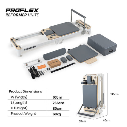 SōL Pilates – Aluminium Reformer Machine with Box & Jump Board