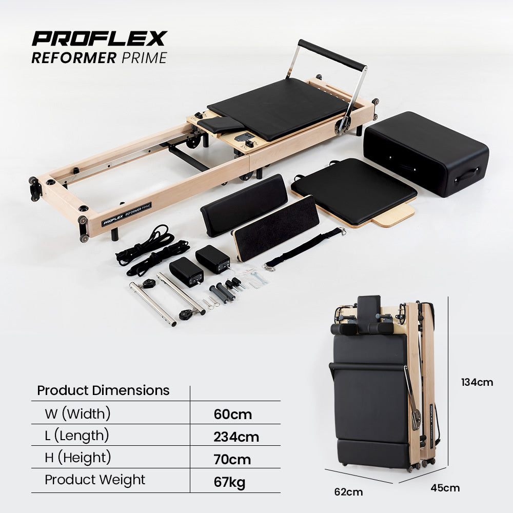 SōL Pilates – Wooden Reformer Machine with Box & Jump Board