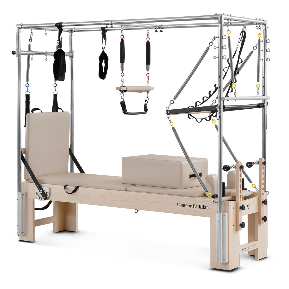 Lifespan Fitness Contour Cadillac Pilates Reformer with Full Trapeze Table (Beige)