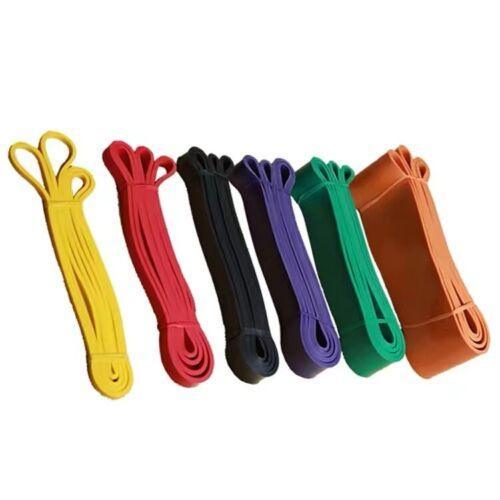 Heavy Duty Resistance Yoga Band Loop Exercise Fitness Workout Band Gym Band - Yellow 5-15 lbs (6.4mm*2080mm)