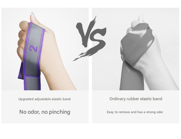 Purple 9-Loop Yoga Stretch Strap - Numbered Band for Flexibility and Physical Therapy