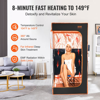SōL Portable Infrared Sauna Tent — 1400W At-Home Heat Therapy for Detox, Relaxation & Recovery