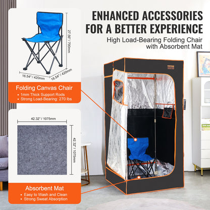 SōL Portable Infrared Sauna Tent — 1400W At-Home Heat Therapy for Detox, Relaxation & Recovery