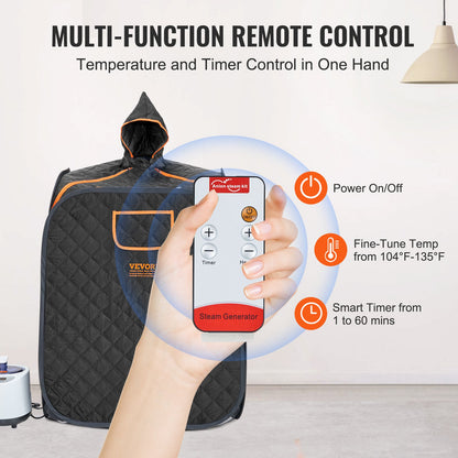 SōL Portable Steam Sauna Tent — 1000W At-Home Spa for Detox, Relaxation & Recovery