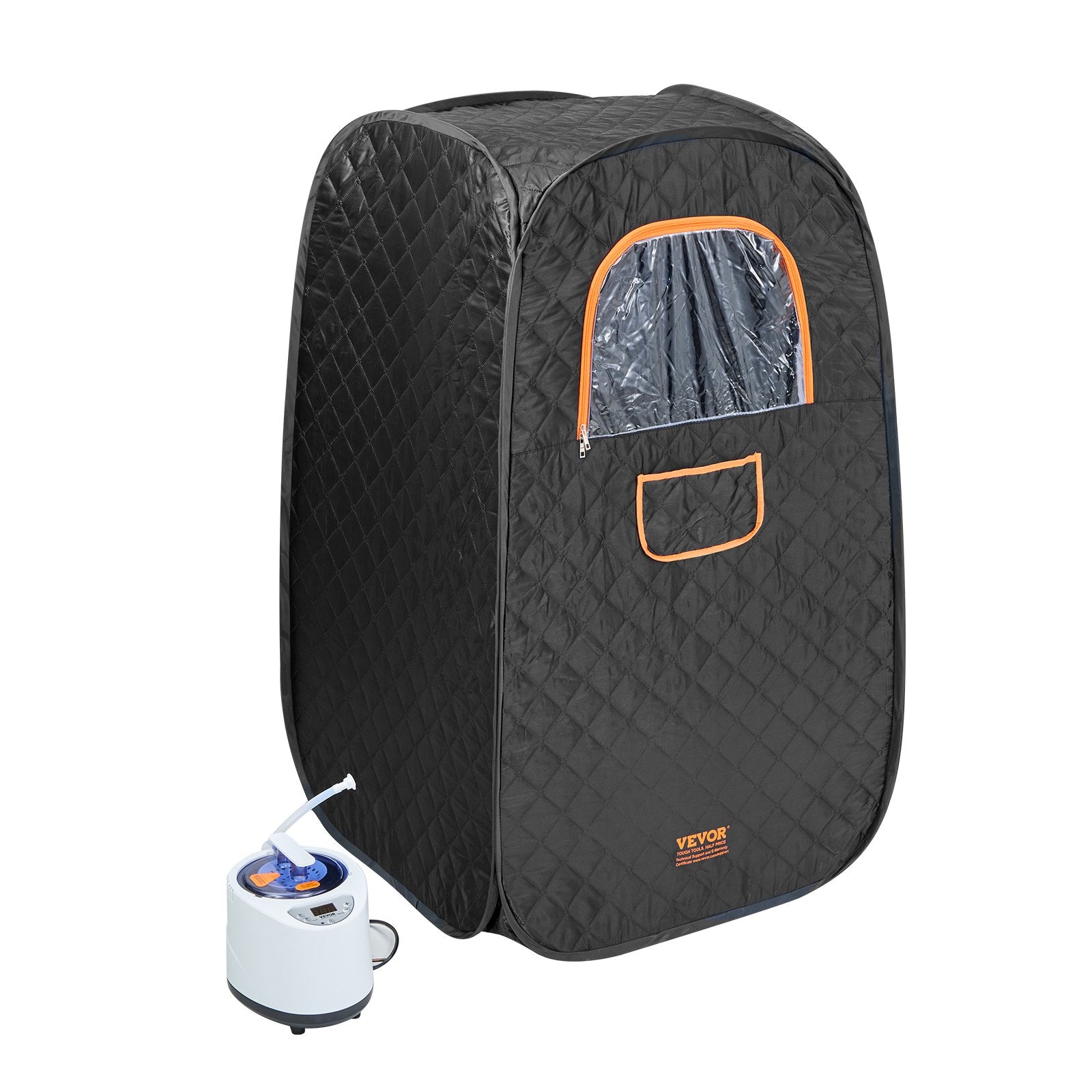VEVOR 1000W Personal Steam Sauna Tent Loss Weight Detox Therapy Spa Compact, 800 x 800 x 1330 mm