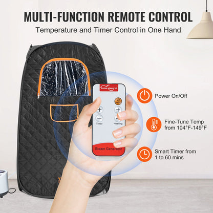 SōL Portable Steam Sauna Tent — 1000W At-Home Spa for Detox, Relaxation & Recovery