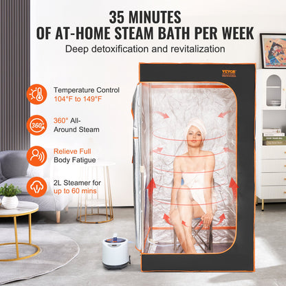 SōL Heat – Portable Full-Size Steam Sauna Tent (1000W) with Chair